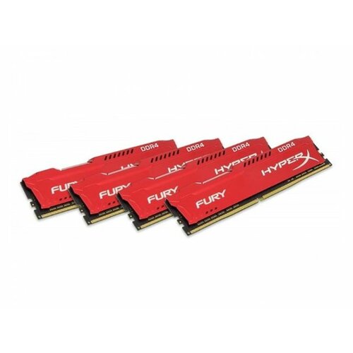 Kingston HYPERX FURY Red kit (16GB x4) HX426C16FRK4/64 DDR4 2666Mhz ram memorija Slike