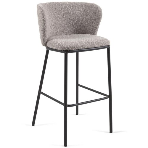 Kave Home Svetlo siv barski stol (vi&amp;scaron;ina sedeža 75 cm) Ciselia &amp;ndash; Slike