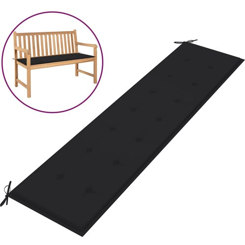 VidaXL Blazina za vrtno klop črna 200x50x3 cm Slike