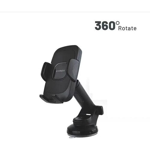 Syrox PH40 AUTO DRŽAČ MOBITELA S KOPČAMA VAKUM ROTACIJA 360&amp;#039; Slike