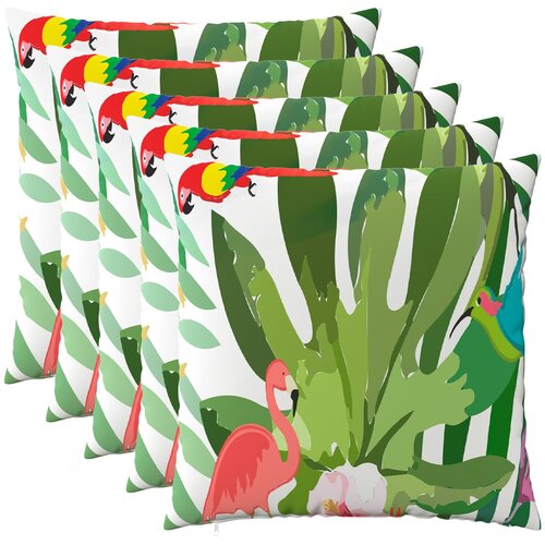  Presvlaka za jastuk 6 pcs HEERLEN &amp;Scaron;areni 80 x 80 cm Poliester Slike