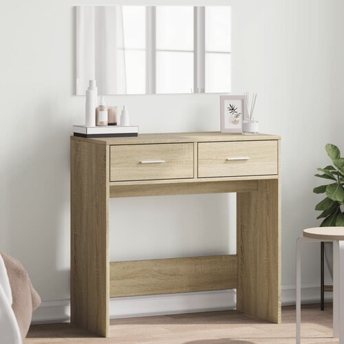 vidaXL Toaletni stolić s ogledalom boja hrasta sonome 80x39x80 cm Cijene