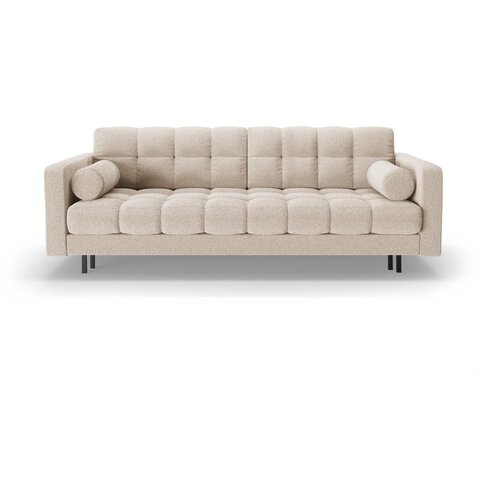 Cosmopolitan Design Bež raztegljiva sedežna garnitura s prostorom za shranjevanje iz tkanine bouclé 222 cm Bali – Cene