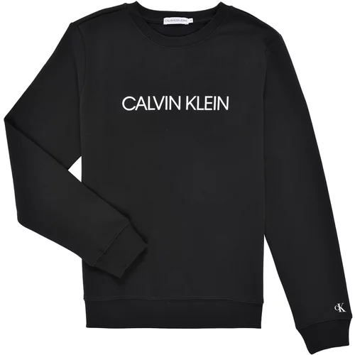 Calvin Klein Jeans Puloverji INSTITUTIONAL LOGO SWEATSHIRT Črna