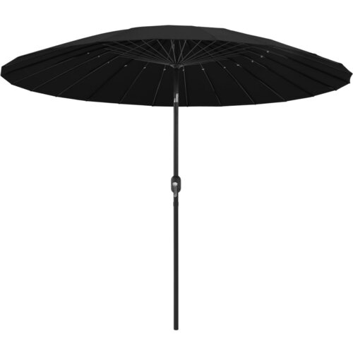 vidaXL Zunanji senčnik z aluminijastim drogom 270 cm črn Cene