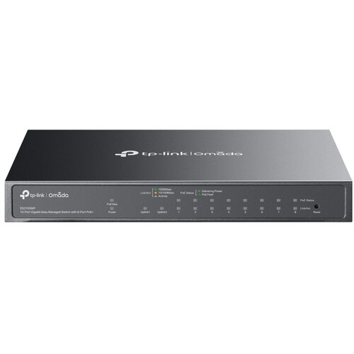 Tp-link Mrežno stikalo Omada ES210GMP, 10-port gigabit, 8xPoE+, 1x SFP managed, (5000136924) Slike