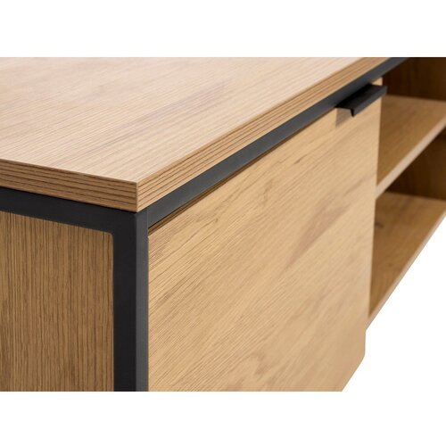 Unique Furniture TV omarica v hrastovem dekorju v naravni barvi 155x55x45 cm Cesura &amp;ndash; Slike