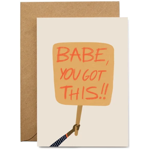 Printintin kartica od recikliranog papira s omotnicom You got this, babe!, A6 format