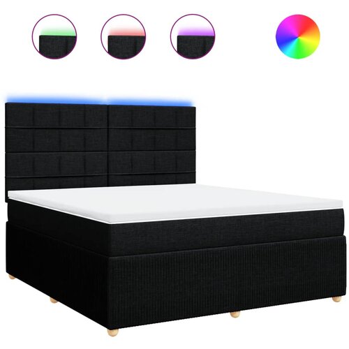 Maison Chic Box spring postelja - Vzmetna postelja z vzmetnico črna 180x200 cm blago SL10843, (21885669) Cene