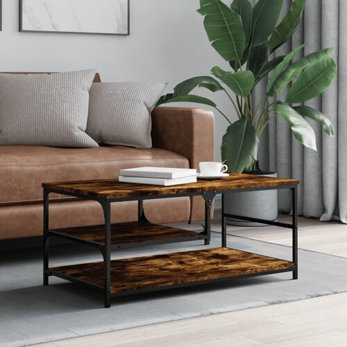 VidaXL Stolić za kavu boja hrasta 90 x 49 x 40 cm konstruirano drvo Slike