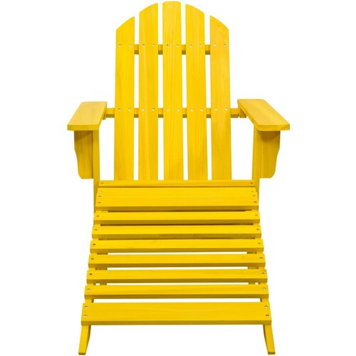 Maison Chic Vrtni Stoli - Stol za vrt Adirondack z naslonjalom za noge les jelke rumen JS604, (21877846) Slike