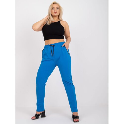 Fashion Hunters Blue plus size straight-leg sweatpants from Savage Cijene