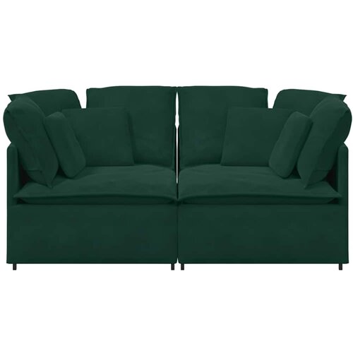  Modularna sofa s jastucima, bar&amp;scaron;unasta tamnozelena Slike