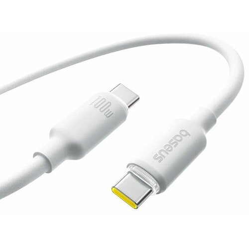 Baseus Kabel Foamed Silicone Fast Charging Data Cable USB-C to USB-C 100W Moon White 1m Cene