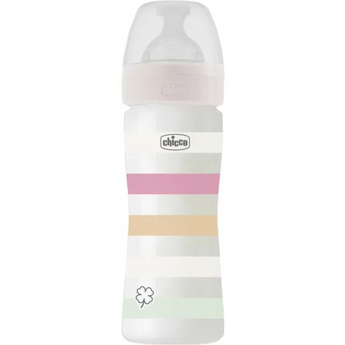 Chicco Well-being Colors steklenička za dojenčke Girl 2 m+ 250 ml