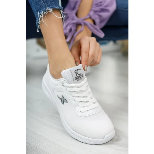 Riccon White White Unisex Ultra Light Sneaker 0012065