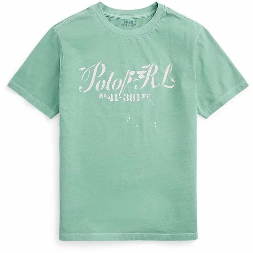 Polo Ralph Lauren Dječja pamučna majica kratkih rukava boja: zelena, s tiskom, 323941991001