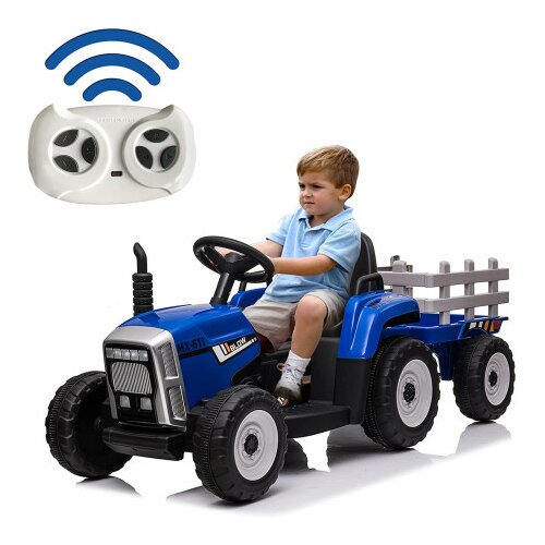 Traktor Model 261 na akumulator sa prikolicom plavi Cene