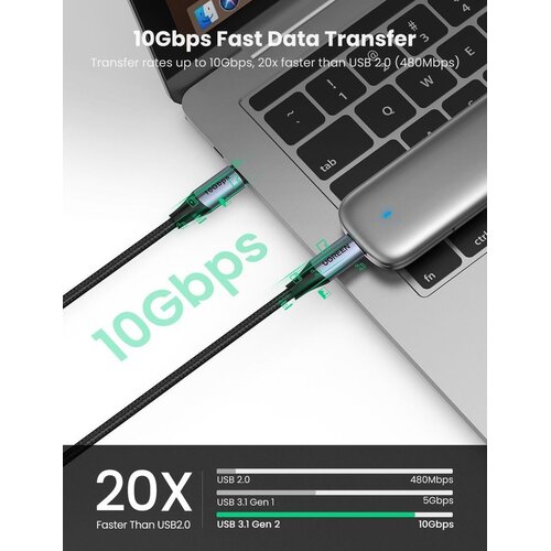 Ugreen USB-C to USB-C Cable 140W Gen2 Black 1m Slike
