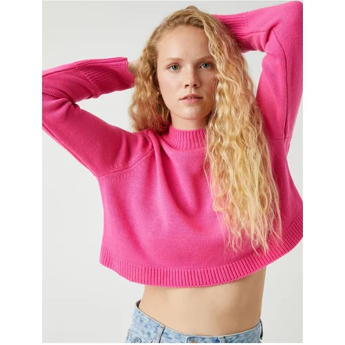 Koton Stand Up Crop Sweater