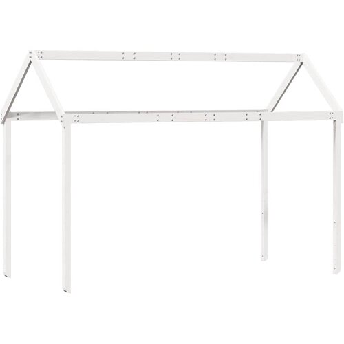  Visoki krevet s krovom bijeli 90 x 200 cm od masivne borovine Slike