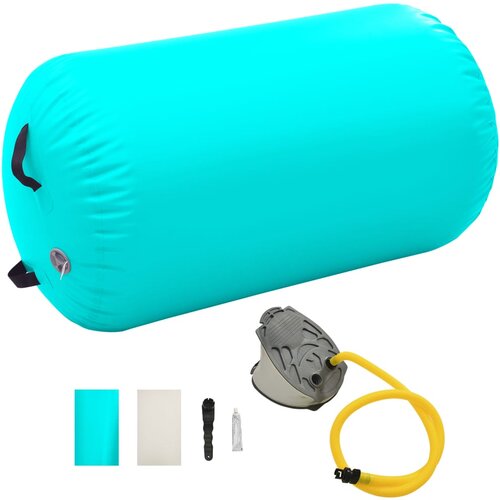 vidaXL Gimnastički valjak na napuhavanje s crpkom 100x60 cm PVC zeleni Cijene