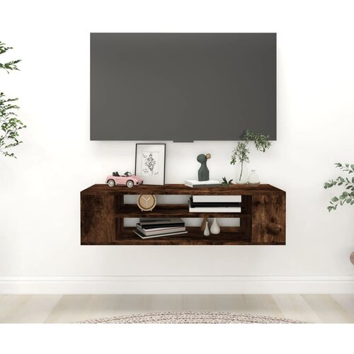 Viseći TV ormarić boja hrasta 100x30x26,5 cm konstruirano drvo Cijene
