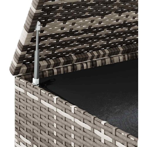  Kutija za vrtne jastuke od PE ratana 100 x 97,5 x 104 cm siva Slike