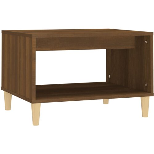 Maison Chic Klubska mizica - kavna mizica - Nizka mizica rjavi hrast 60x50x40 cm konstruiran les, (21754365) Cene