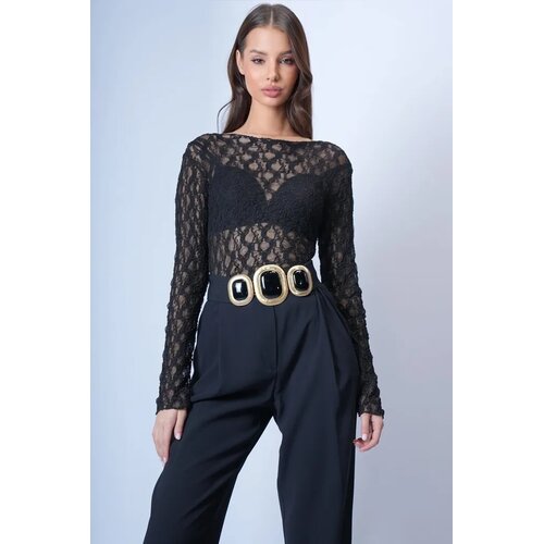 Trend Alacati Stili Ženska bluza Alc-X15043, Crna Cene