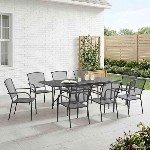  Vrtni set za objed 9 pcs Antracit 212 x 90 x 76 cm - 8-mjesta Cijene