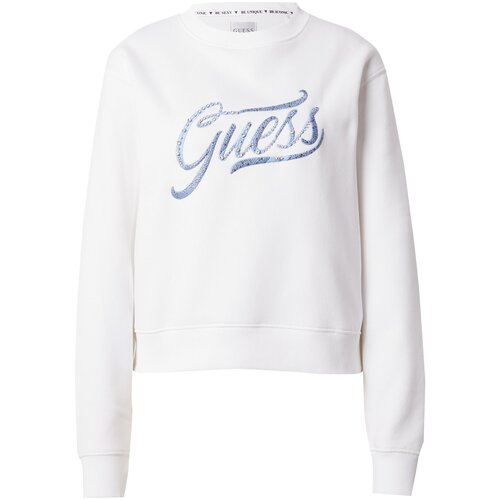 Guess Sweater majica kraljevsko plava / srebrno siva / prozirna / bijela Cijene