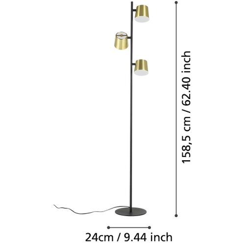 Eglo 39987 - LED podna lampa ALTAMIRA 3xGU10/4,6W/230V 3000K zlatna Slike
