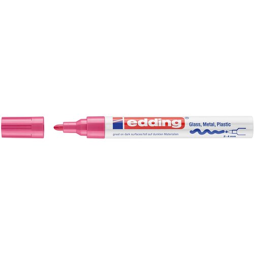 Edding marker z lakom EDE750009 E-750, 2-4 mm, roza 10 KOS Slike