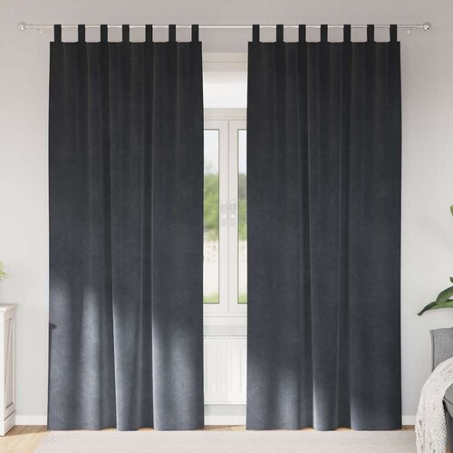 Zastore za blackout s petljama 2 kom Svjetlosiva pliš Cijene