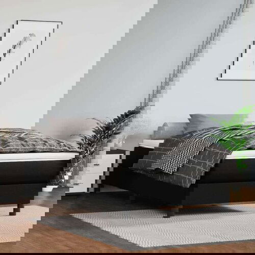  Za krevet s oprugama crni 90x200 cm od umjetne kože Slike