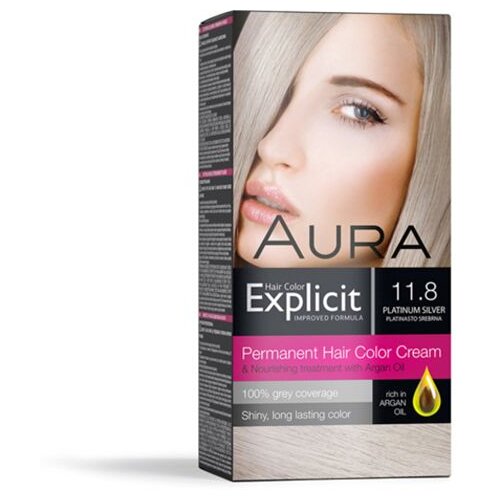Aura EKSPLICIT Boja za kosu 11.8 NOVA platinasto srebrna Cijene