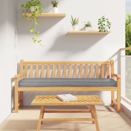 VidaXL blazine za klop 2 kosa Siva 200x40x8 cm Oxford tkanina Slike