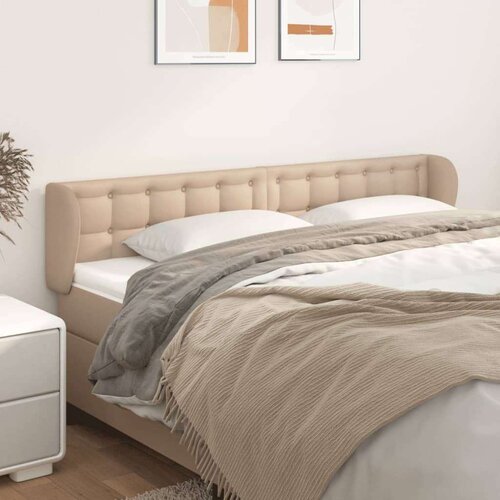  Uzglavlje s u&scaron;ima boja cappuccina 183x23x78/88 cm umjetna koža Cijene