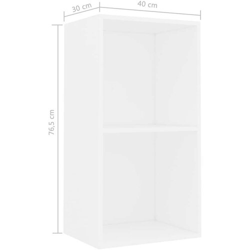 vidaXL Knjižna omara bela 40x30x76,5 cm inženirski les Cene