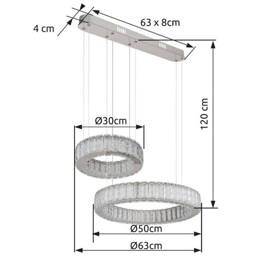 Globo 67162-80 - LED prigu&amp;scaron;iva luster na sajli MUCKY 80W/230V 2700-6000K + daljinski upravljač Slike
