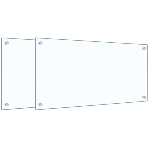  Kuhinjske za&amp;scaron;tite od prskanja 2 kom prozirne 80x40 cm staklene Slike