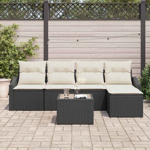 Set sofe 5 kom. Smeđa i krem poliratan 233 x 117 x 85 cm Slike