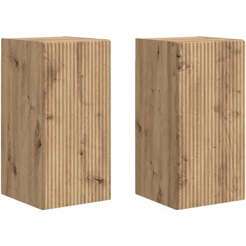 vidaXL TV stenska omara 2 pcs Oreh 30 x 31 x 60 cm Konstruiran les, (5000092230) Cene