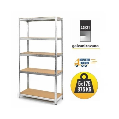 SmartStorage polica metal medijapan 180x90x40cm 5X175kg Slike