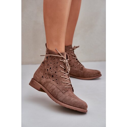 S. BARSKI Laced Boots With Openwork Pattern S.Barski Slike