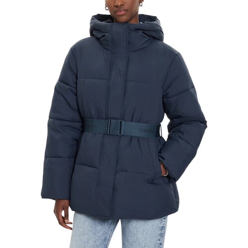 Calvin Klein Jeans Puhovke LOGO BELT SHORT PUFFER J20J224107 Modra Slike