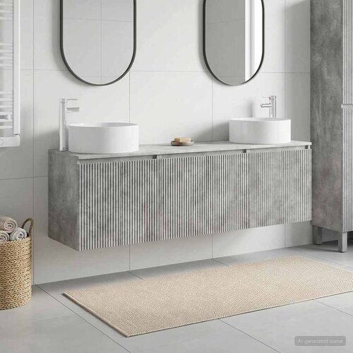  Set ormarića za kupaonicu 3 kom. Betonska siva 49,5 x 44,5 x 65,5 cm Cijene