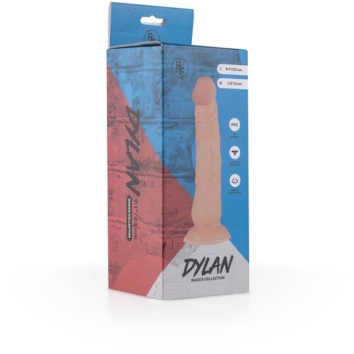 Real Fantasy Dylan - realističan dildo s ljepljivim potplatom (23cm) - prirodan Slike