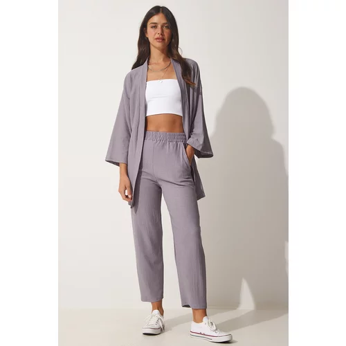 Happiness İstanbul Two-Piece Set - Gray - Relaxed fit
